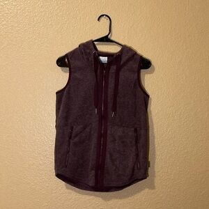 Columbia Maroon Hoodie Vest